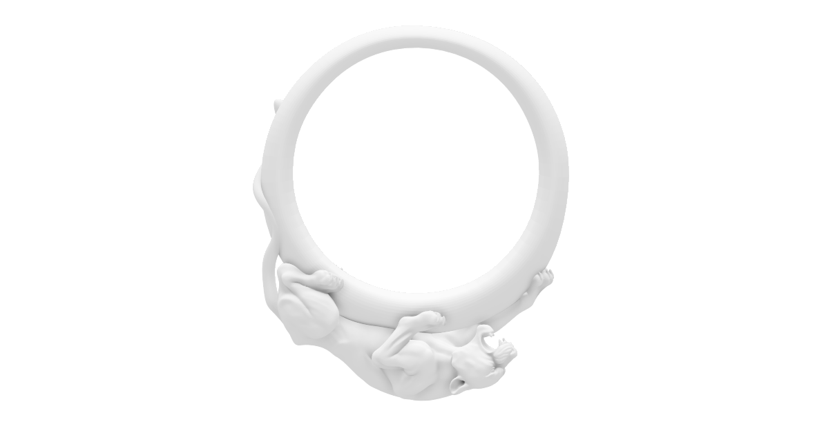 3D CAD (Computer-Aided Design) model of a panthert ring